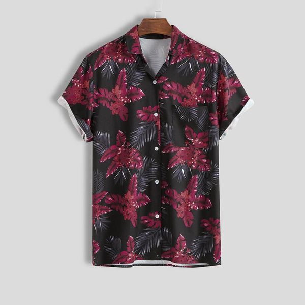 men's casual shirts 2021 men short sleeve printed pocket colorful blouse hawaiian shirt male summer loose blouse#0220g30, White;black
men's casual shirts 2021 men short sleeve printed pocket colorful blouse hawaiian shirt male summer loose blouse#0220g30, White;black