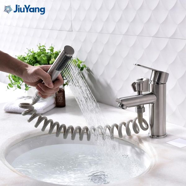 bathroom sink faucets stainless steel basin faucet deck mounted mixer tap with shower head and cold water mixing valve nozzle
bathroom sink faucets stainless steel basin faucet deck mounted mixer tap with shower head and cold water mixing valve nozzle