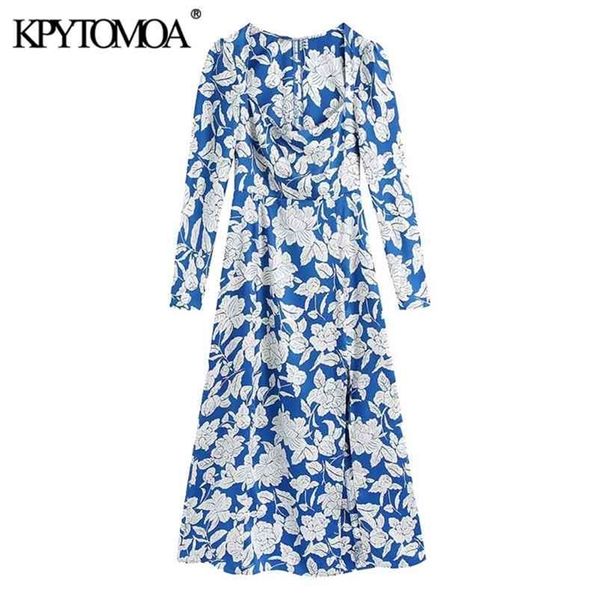 kpytomoa women chic fashion floral print front slit midi dress vintage square collar long sleeve female dresses mujer 210806, Black;gray
kpytomoa women chic fashion floral print front slit midi dress vintage square collar long sleeve female dresses mujer 210806, Black;gray