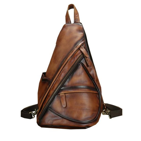100% genuine leather men chest shoulder bag vintage real cowhide male cross body rucksack sling daypack backpack
100% genuine leather men chest shoulder bag vintage real cowhide male cross body rucksack sling daypack backpack