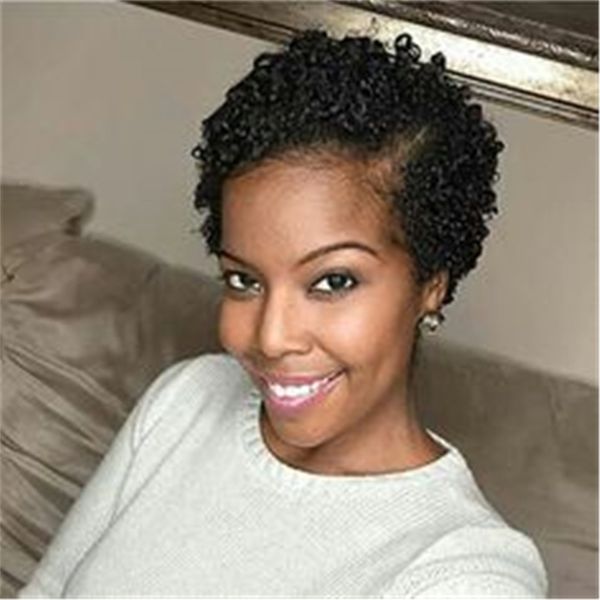 short curly human hair wigs for black women pixie bob afro kinky brazilian remy natural part side with bangs, Black;brown
short curly human hair wigs for black women pixie bob afro kinky brazilian remy natural part side with bangs, Black;brown