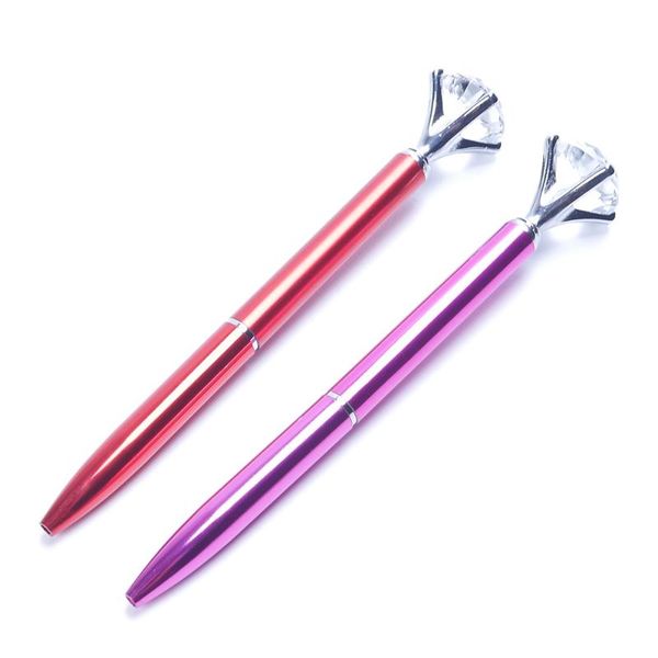 big carat diamond crystal pen gem ballpoint ring wedding office metal roller ball pink purple pens, Blue;orange
big carat diamond crystal pen gem ballpoint ring wedding office metal roller ball pink purple pens, Blue;orange
