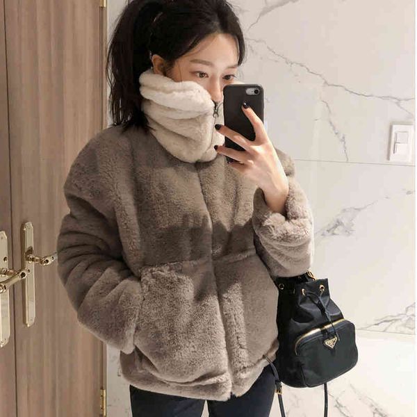 women's wool & blends winter women faux fur coat loose water lapel warm plush thick furry female korean zipper p 217z, Black
women's wool & blends winter women faux fur coat loose water lapel warm plush thick furry female korean zipper p 217z, Black