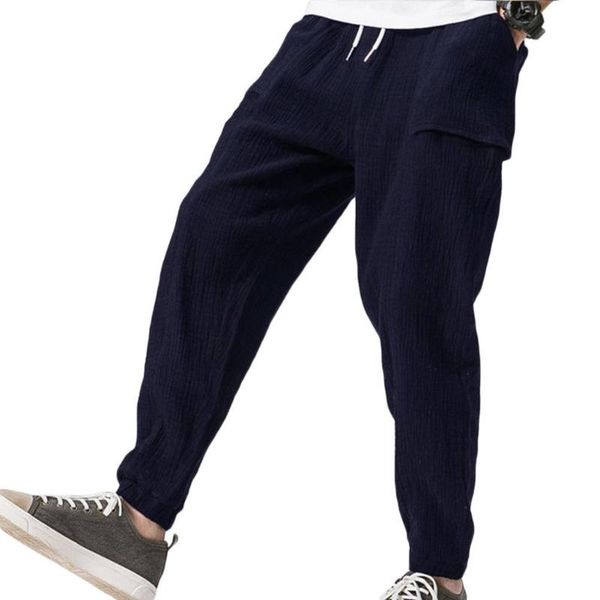men's pants casual men loose drawstring sports gym trousers long ankle banded bloomers, Black
men's pants casual men loose drawstring sports gym trousers long ankle banded bloomers, Black
