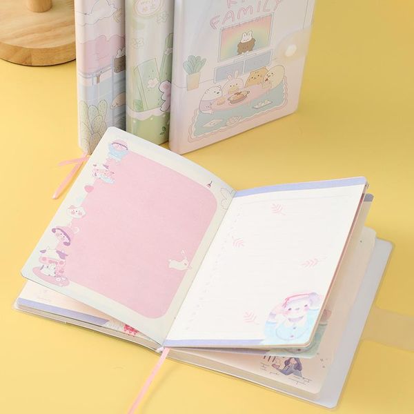 notepads 4pcs/set creative cute snap buckle diary journal travel diy notebook school kids gift item colored inside pages planner 2022, Purple;pink
notepads 4pcs/set creative cute snap buckle diary journal travel diy notebook school kids gift item colored inside pages planner 2022, Purple;pink