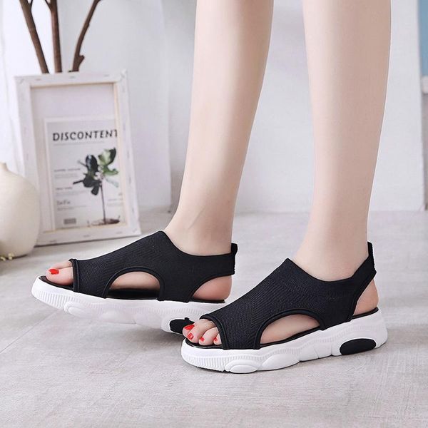 women senaker casual flats sandals female 2021 summer mesh leisure sneaker hollow out confortable bottom, Black
women senaker casual flats sandals female 2021 summer mesh leisure sneaker hollow out confortable bottom, Black