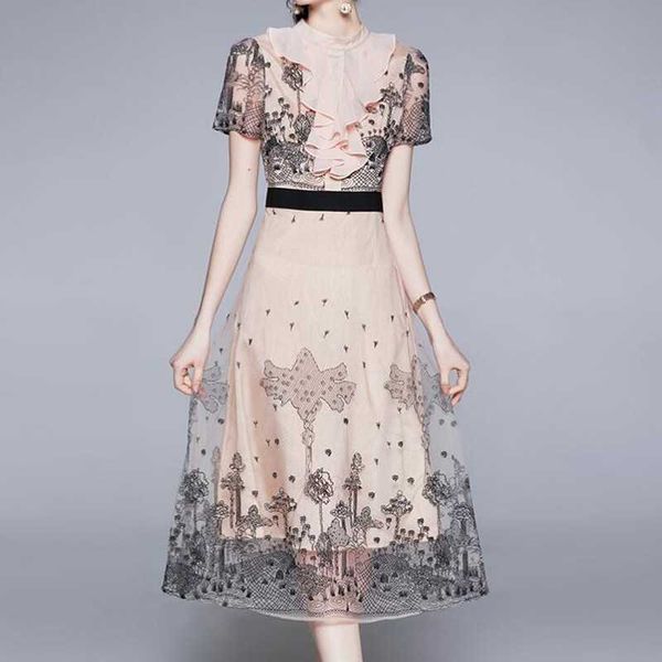 zawfl fashion runway summer dress women o-neck embroidery hollow out mesh midi ladies party sweet es 210525, Black;gray
zawfl fashion runway summer dress women o-neck embroidery hollow out mesh midi ladies party sweet es 210525, Black;gray