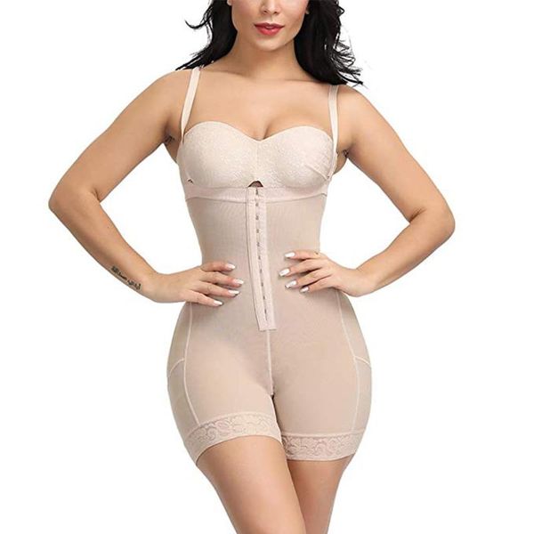 

women's shapers women body shaper recovery high waist corrective zipper tummy control solid figure seamless slim fitness postpartum, Black;white