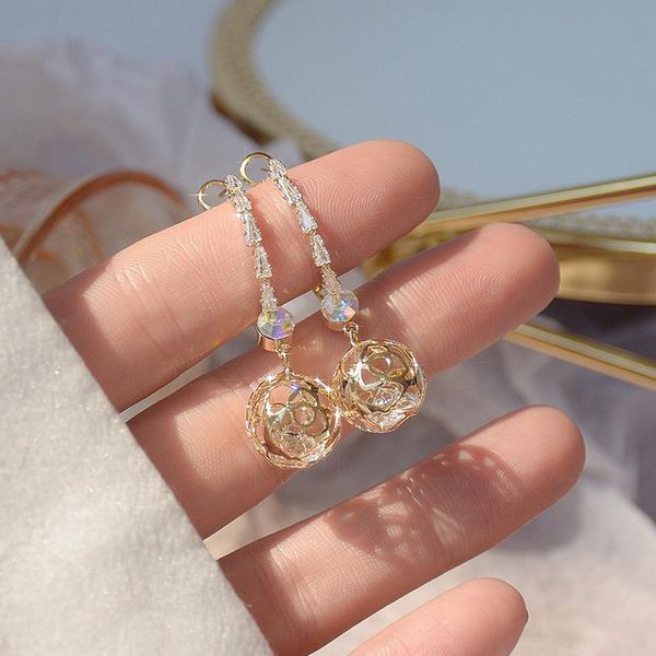 dangle & chandelier korean exquisite hollow pattern ball earrings for women luxurious 14k real gold femme ringen drop earring birthday gift, Silver
dangle & chandelier korean exquisite hollow pattern ball earrings for women luxurious 14k real gold femme ringen drop earring birthday gift, Silver
