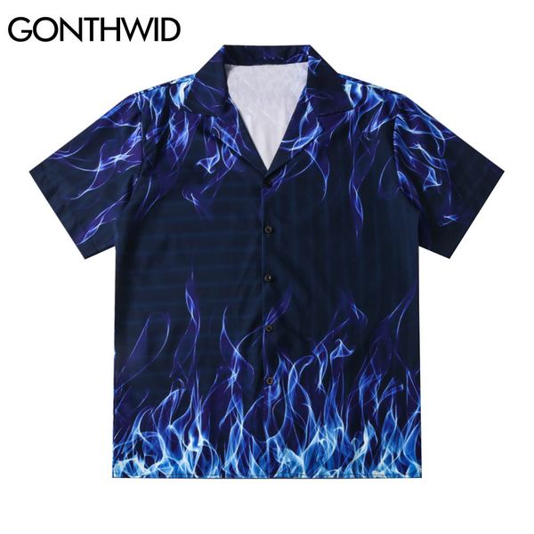 gonthwid hawaiian shirts blue fire flame print beach holiday short sleeve shirt streetwear men hip hop casual button shirts c0315, White;black
gonthwid hawaiian shirts blue fire flame print beach holiday short sleeve shirt streetwear men hip hop casual button shirts c0315, White;black