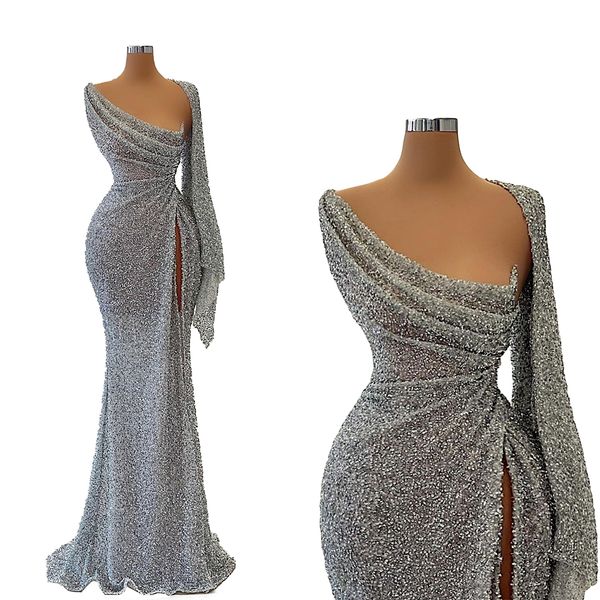 mermaid formal prom dresses with one-shouder side-split evening dress chic tiered party gowns custom made sequined race robe de mariée, Black
mermaid formal prom dresses with one-shouder side-split evening dress chic tiered party gowns custom made sequined race robe de mariée, Black