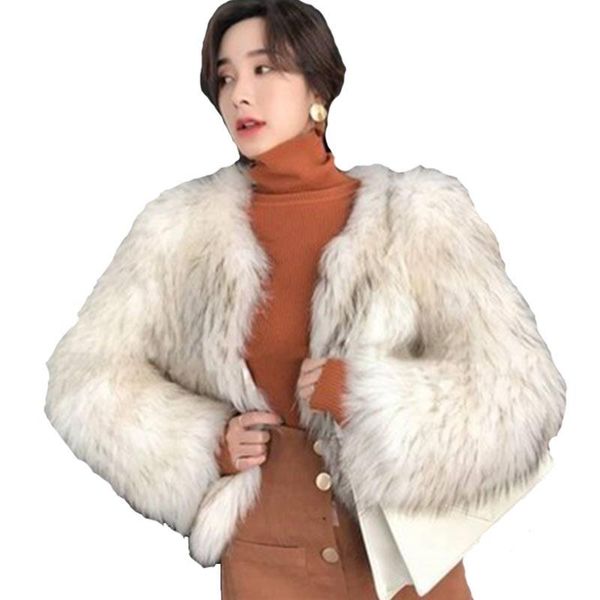 women's fur & faux white coats women 2021 winter fluffy long sleeve loose thick warm elegant fake jacket for ladies plus size t555, Black
women's fur & faux white coats women 2021 winter fluffy long sleeve loose thick warm elegant fake jacket for ladies plus size t555, Black