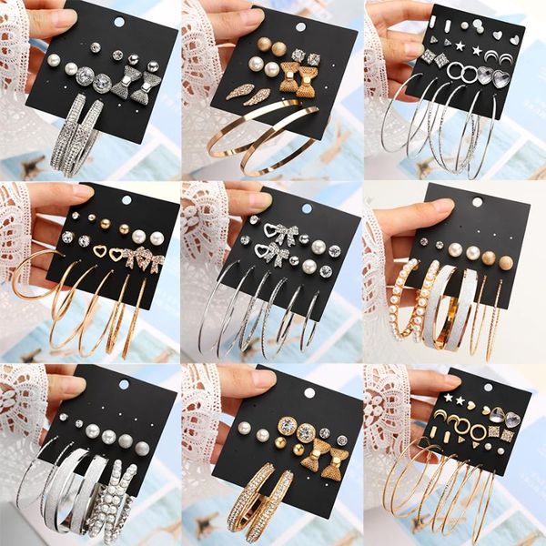dangle & chandelier vintage bohemian earring set big round rhinestone star moon heart shape imitation pearl stud women party jewelry, Silver
dangle & chandelier vintage bohemian earring set big round rhinestone star moon heart shape imitation pearl stud women party jewelry, Silver