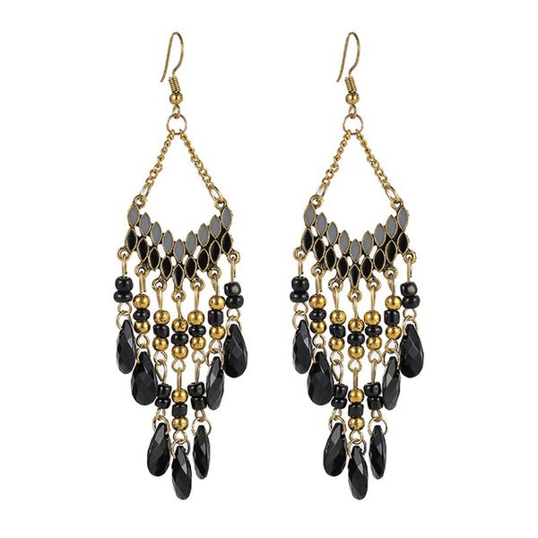 classic ethnic trendy sector corful crystal beads dangle earrings 2020 long wedding earrings hangers, Silver
classic ethnic trendy sector corful crystal beads dangle earrings 2020 long wedding earrings hangers, Silver
