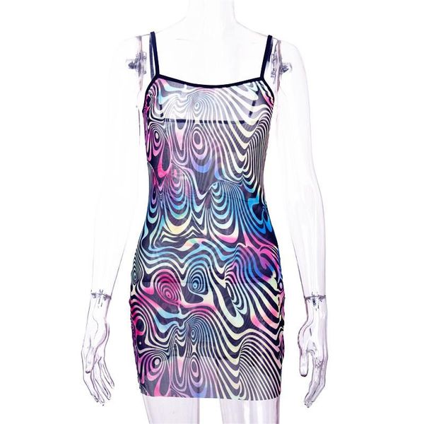 sleeveless halter maxi color printed dress summer seaside holiday beach mesh sling careful perspective women's swimwear, White;black
sleeveless halter maxi color printed dress summer seaside holiday beach mesh sling careful perspective women's swimwear, White;black
