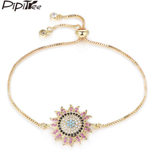 charm bracelets pipitree colorful cubic zircon sun bracelet brass adjustable chain evil eye & bangles jewelry for men women, Golden;silver
charm bracelets pipitree colorful cubic zircon sun bracelet brass adjustable chain evil eye & bangles jewelry for men women, Golden;silver