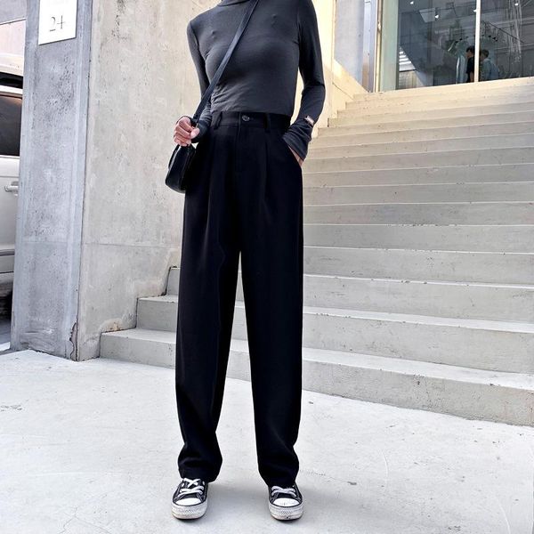 fashion women suit pants spring office lady long trousers autumn solid loose high waist pant female women's & capris, Black;white
fashion women suit pants spring office lady long trousers autumn solid loose high waist pant female women's & capris, Black;white