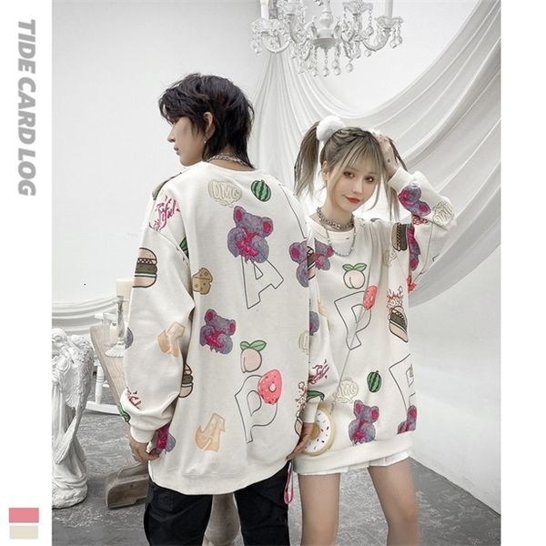 2021 tech fleececollege style doughnut eating goods pullover plush sweater lovely girl leisure small fresh wind loose printing_yw_rw, Black
2021 tech fleececollege style doughnut eating goods pullover plush sweater lovely girl leisure small fresh wind loose printing_yw_rw, Black