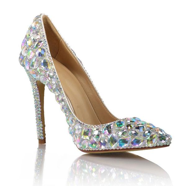european and american high-heeled pumps dazzling colored glass drill wedding thin-heeled pointed walking shoes dress, Black
european and american high-heeled pumps dazzling colored glass drill wedding thin-heeled pointed walking shoes dress, Black