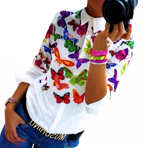 floral/ butterfly printed blouse shirt women elegant white blouse spring summer autumn new slim female blouses 210317
floral/ butterfly printed blouse shirt women elegant white blouse spring summer autumn new slim female blouses 210317