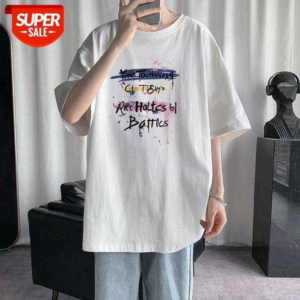 letter print round neck t-shirt male flow loose half-sleeved handsome student shirt for men and women #mt17, White;black
letter print round neck t-shirt male flow loose half-sleeved handsome student shirt for men and women #mt17, White;black