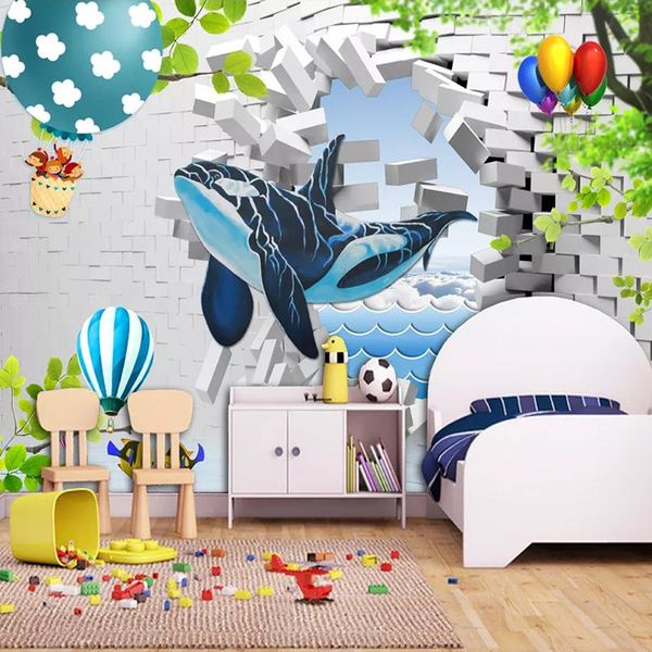 wallpapers drop custom wallpaper 3d dolphin cartoon children's room mural waterproof removable wall sticker papel de parede
wallpapers drop custom wallpaper 3d dolphin cartoon children's room mural waterproof removable wall sticker papel de parede