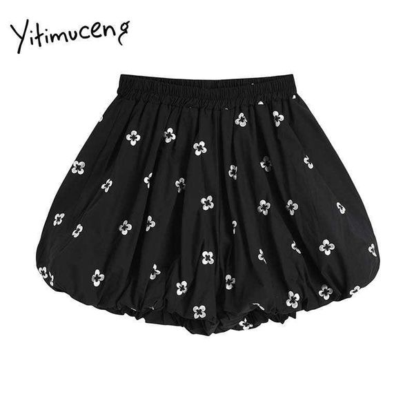 yitimuceng floral womens shorts skirts summer ruched oversize elastic waist black clothes korean fashion streetwear 210601, White;black
yitimuceng floral womens shorts skirts summer ruched oversize elastic waist black clothes korean fashion streetwear 210601, White;black