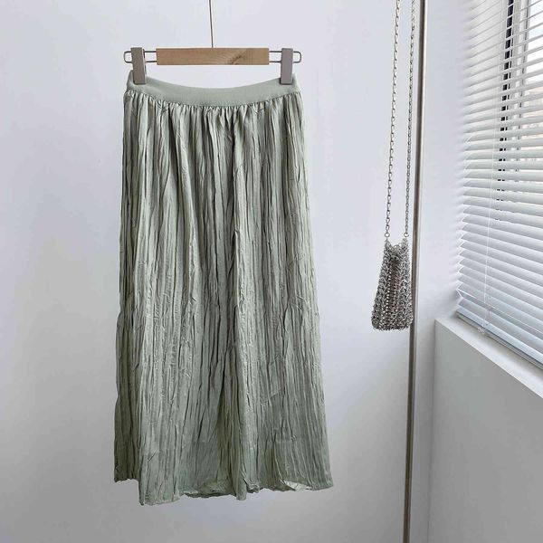 mooirue spring winter women pleated high waist solid color green white vintage long maxi skirt yax5, Black
mooirue spring winter women pleated high waist solid color green white vintage long maxi skirt yax5, Black