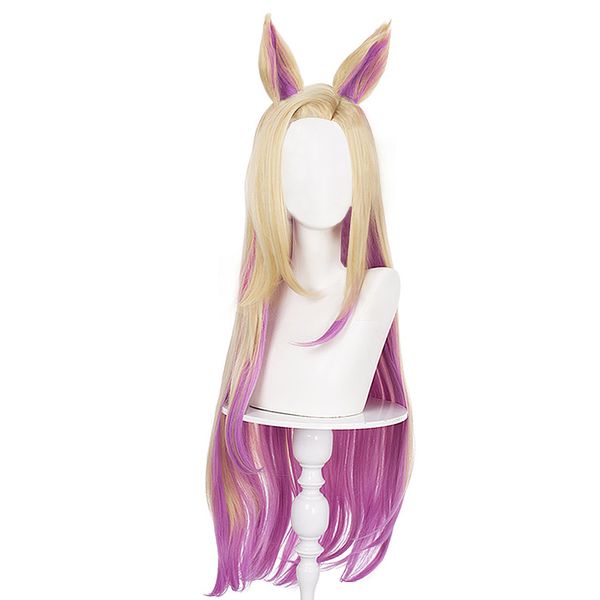 kda baddest ahri cosplay wigs game lol cosplay blonde mixed pink wigs with ears heat resistant synthetic hair, Black
kda baddest ahri cosplay wigs game lol cosplay blonde mixed pink wigs with ears heat resistant synthetic hair, Black