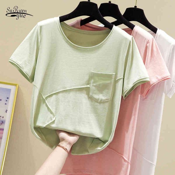solid cotton t-shirt women korean clothes short sleeve tee shirt femme vintage loose ladies t 9480 210521, White
solid cotton t-shirt women korean clothes short sleeve tee shirt femme vintage loose ladies t 9480 210521, White