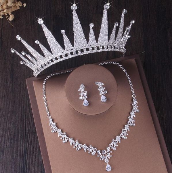 earrings & necklace luxury sparkling crystal floral bridal jewelry sets rhinestone tiaras crown wedding african beads set, Silver
earrings & necklace luxury sparkling crystal floral bridal jewelry sets rhinestone tiaras crown wedding african beads set, Silver