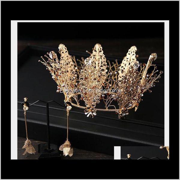 hair jewelry drop delivery 2021 retro bride headdress gold leaf earrings suit princess crown wedding dress aessories quqce, Slivery;golden
hair jewelry drop delivery 2021 retro bride headdress gold leaf earrings suit princess crown wedding dress aessories quqce, Slivery;golden