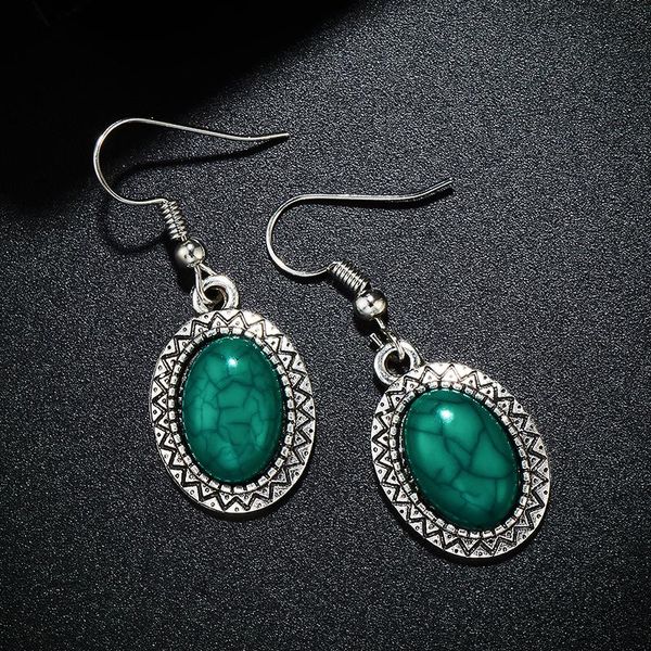 ethnic tibetan silver color pendant earrings natural stone green drop for women pendientes turquoises jewelry dangle & chandelier
ethnic tibetan silver color pendant earrings natural stone green drop for women pendientes turquoises jewelry dangle & chandelier