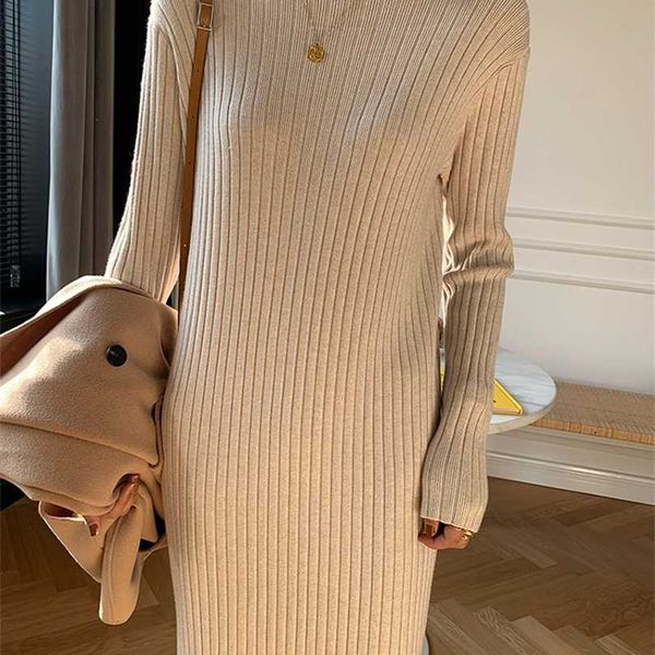 autumn winter thick straight maxi sweater dress women high neck long sweater dress elegant female loose knit dress 211023, Black;gray
autumn winter thick straight maxi sweater dress women high neck long sweater dress elegant female loose knit dress 211023, Black;gray