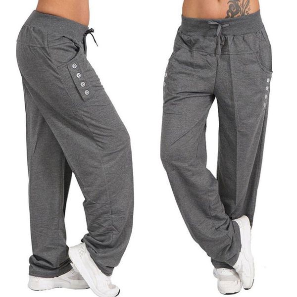 women's pants & capris casual loose women solid cotton straight button decorate female elastic waist workout sportwear jogger sweatpant, Black;white
women's pants & capris casual loose women solid cotton straight button decorate female elastic waist workout sportwear jogger sweatpant, Black;white