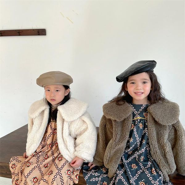 down coat girls fashion winter wool soft coats children turn-down collar zipper warm thick jackets, Blue;gray
down coat girls fashion winter wool soft coats children turn-down collar zipper warm thick jackets, Blue;gray