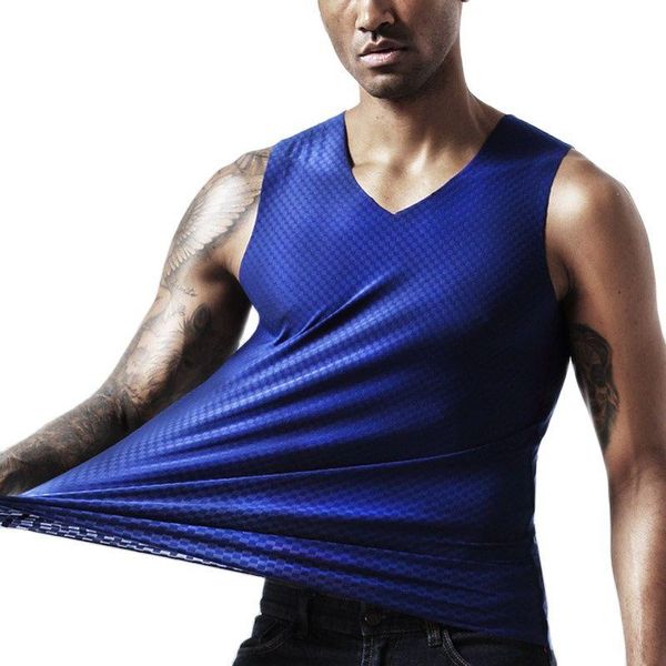 men' tank men ice silk seamless vest summer slim v-neck sleeveless undershirts sports quick-drying underwear bottoming shirt, White;black
men' tank men ice silk seamless vest summer slim v-neck sleeveless undershirts sports quick-drying underwear bottoming shirt, White;black