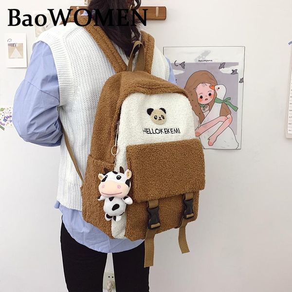 backpack baowomen women fashion soft velvet school bags for teenage girls cartoon black green travel bookbags
backpack baowomen women fashion soft velvet school bags for teenage girls cartoon black green travel bookbags