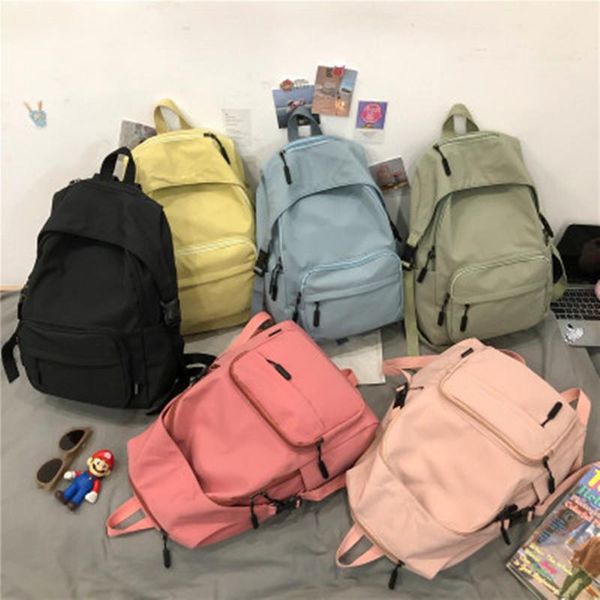 backpack solid color nylon teenage girl boy simple shopping casual rucksack couple bag men women lapschool
backpack solid color nylon teenage girl boy simple shopping casual rucksack couple bag men women lapschool