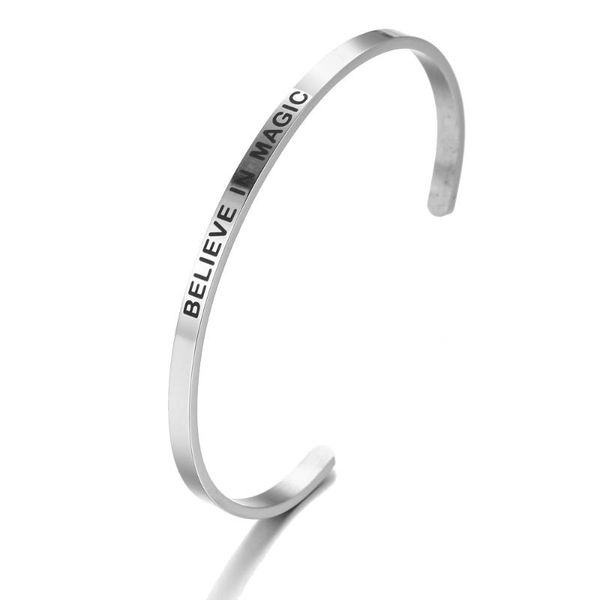bangle arrivals believe in magic stainless steel inspirational positive quote cuff mantra bracelets & bangles for women gifts, Black
bangle arrivals believe in magic stainless steel inspirational positive quote cuff mantra bracelets & bangles for women gifts, Black