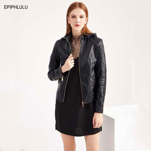 women's leather & faux fad autumn winter motorcycle jacket women hooded warm pu biker plus velvet zipper coat female black
women's leather & faux fad autumn winter motorcycle jacket women hooded warm pu biker plus velvet zipper coat female black