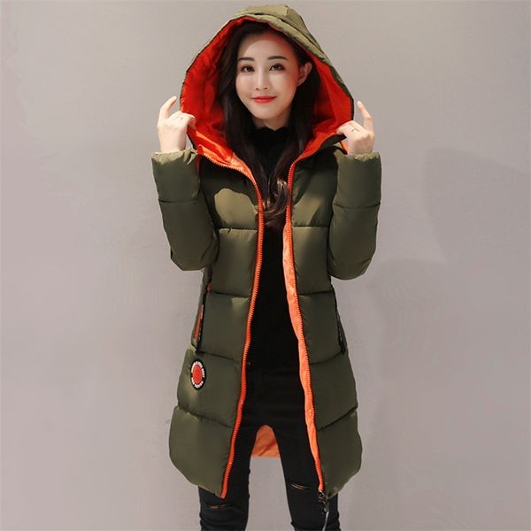 winter hooded thick woman's long jacket casual slim ladies coat with zipper female solid cotton padded jackets 211018, Black
winter hooded thick woman's long jacket casual slim ladies coat with zipper female solid cotton padded jackets 211018, Black