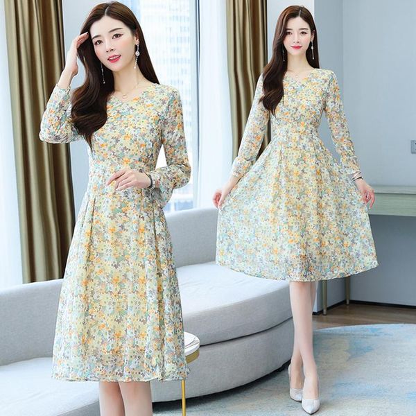 casual dresses really shooting floral dress spring autumn style reduced age thin temperament chiffon long sleeves women clothes, Black;gray
casual dresses really shooting floral dress spring autumn style reduced age thin temperament chiffon long sleeves women clothes, Black;gray