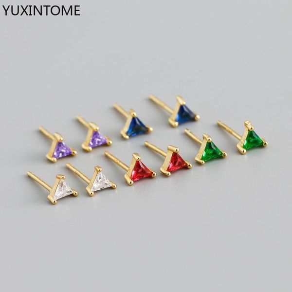 stud 925 sterling silver crystal round triangle earrings party wedding female jewelry colorful zircon stone for women, Golden;silver
stud 925 sterling silver crystal round triangle earrings party wedding female jewelry colorful zircon stone for women, Golden;silver