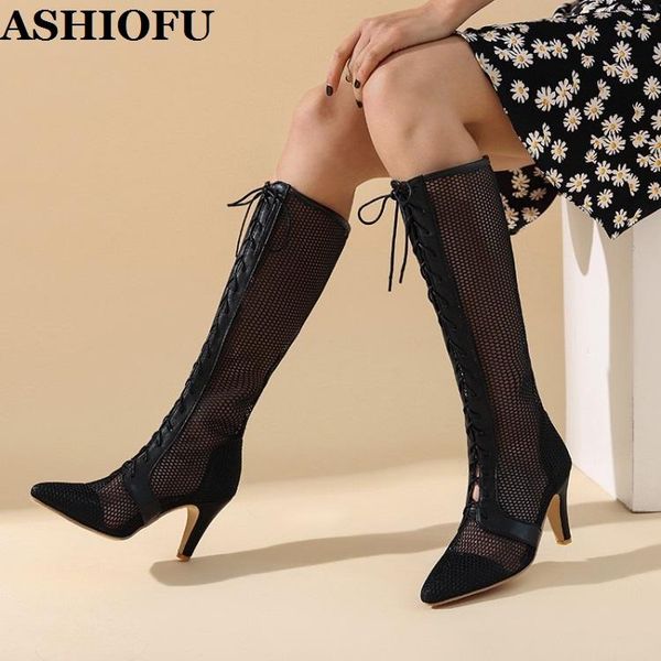 boots ashiofu 2021 ladies mid-calf air-mesh cross shoelace party prom shoes evening breathable fashion half, Black
boots ashiofu 2021 ladies mid-calf air-mesh cross shoelace party prom shoes evening breathable fashion half, Black