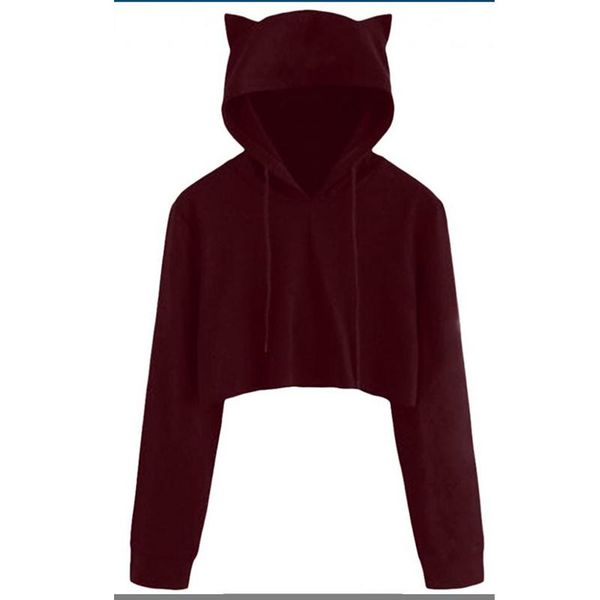 women's sweaters long sleeve hooded sweater arrival solid color women autumn spring cute cat ears slim short, White;black
women's sweaters long sleeve hooded sweater arrival solid color women autumn spring cute cat ears slim short, White;black