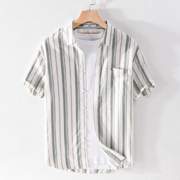 cotton and linen brand italy striped shirts men casual trendy breathable shirt for mens clothes camisa chemise men's, White;black
cotton and linen brand italy striped shirts men casual trendy breathable shirt for mens clothes camisa chemise men's, White;black