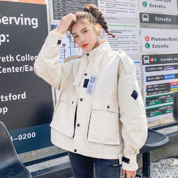 winter korean ulzzang streetwear letter jacket casual long-sleeved ins harajuku female punk vintage loose hip-hop pocket 210608, Black;brown
winter korean ulzzang streetwear letter jacket casual long-sleeved ins harajuku female punk vintage loose hip-hop pocket 210608, Black;brown