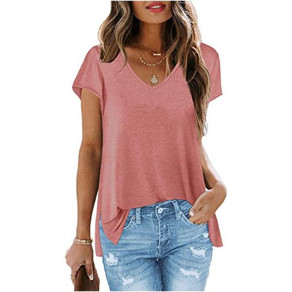 summer v neck short sleeve side split t-shirts 2021 fashion women streetwear tee wdc6938 women's t-shirt, White
summer v neck short sleeve side split t-shirts 2021 fashion women streetwear tee wdc6938 women's t-shirt, White