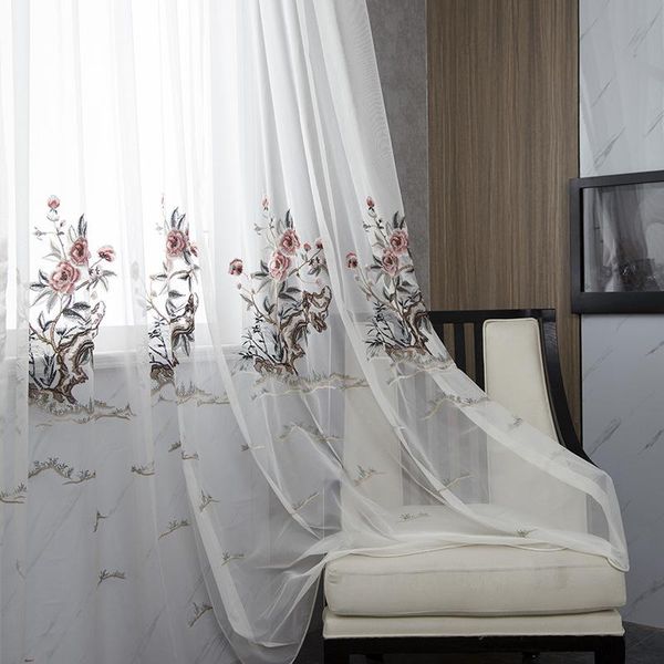 curtain & drapes luxury floral embroidered tulle curtains for bedroom chinese peony design home decor bay window treatment tende js236
curtain & drapes luxury floral embroidered tulle curtains for bedroom chinese peony design home decor bay window treatment tende js236